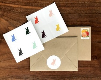 French Bulldog Silhouette Stickers | Multi-colored | Set of 24