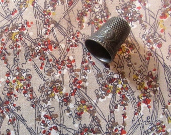 abstract floral print vintage cotton fabric -- 35 wide by the yard