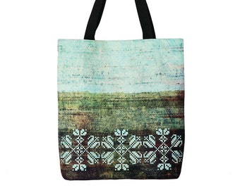 Tote bag - Shopping bag - Shopping tote - Martket bag - Green Handbag - Shoulder bag - Green tote