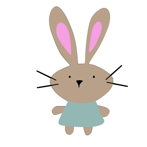 Download Cute Easter bunny svg cutting file and 300 dpi png