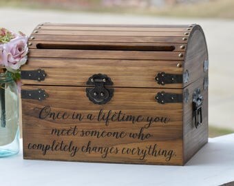 Customized Card Box, Once In A Lifetime You Meet Someone Who Completely Changes Everything, Boho Wedding Card Box With Slot, Bridal Shower