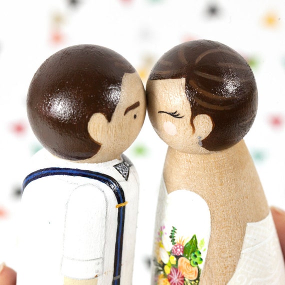 Wedding Cake Topper Peg Cake Topper Peg Dolls Wood Cake Wedding Cake Topper Peg Cake Topper Peg Dolls Wood Cake