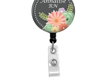 Retractable Badge Reel - Personalized ID Badge - Badge Reels - Id Badge - Custom Nurse Badge - Nurse Belt Clip - Custom Nurse Name Badge