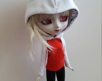 Pullip (Type 3/4) or Isul Hoodie - White Bunny