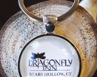 Dragonfly Keychain, keychain gift, Dragonfly Key Ring, pop culture keychain, gilmore girls fan, dragonfly inn, gift for her, Easter