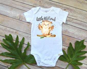 Cute Baby Gift, Little Night Owl, Baby Shower Gift, Cute Baby Clothes, Owl Baby shirt, Owl shirt, Grandbaby gift, Niece Gift, Girl Clothes