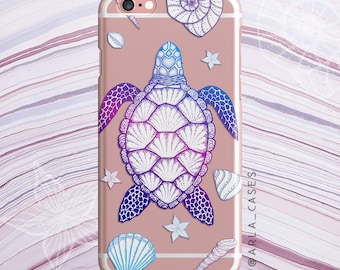 Turtle Phone Case, Ocean Lover Gift, Clear iPhone 7 Case, iPhone 6s case, Samsung Galaxy S7 Case, S6 Edge, S5, Sea Turtles Phone Case
