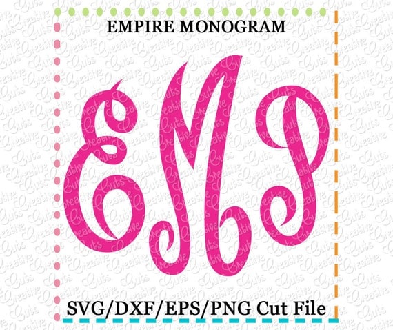 Download Empire Circle Monogram Font SVG eps DXF Cutting File empress
