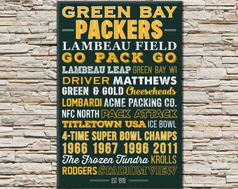 Green Bay Packers Art - Canvas or Poster