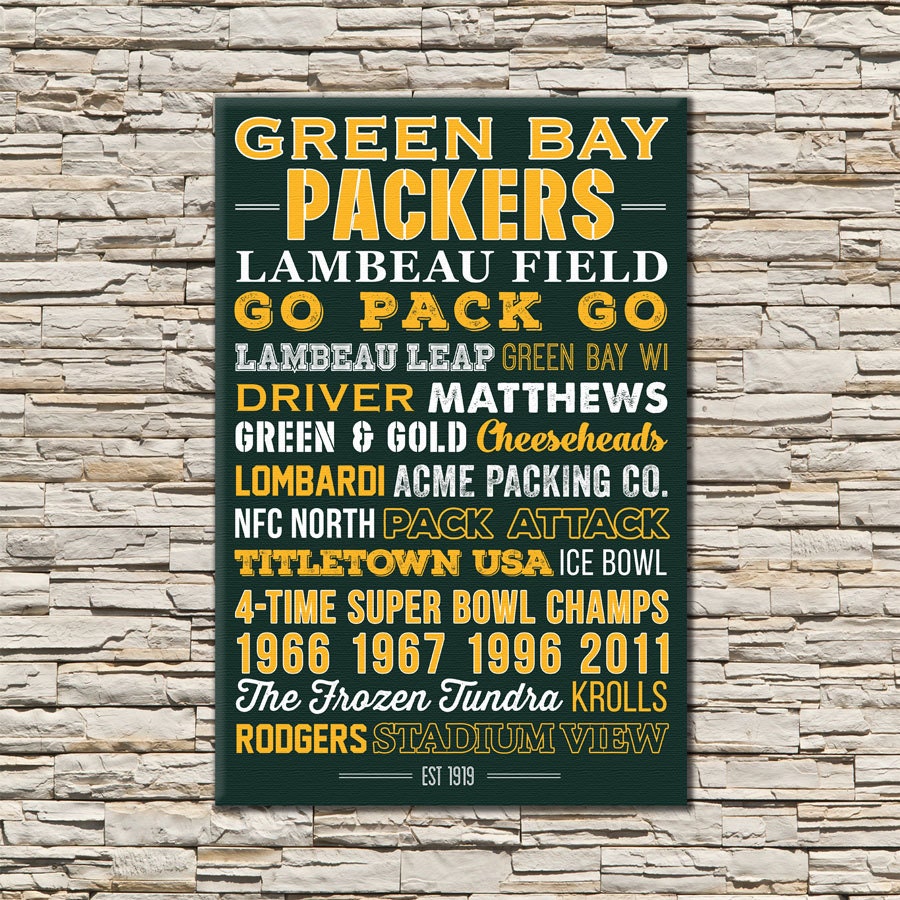 Green Bay Packers Wall Art green bay packers art canvas or poster Green Bay Packers Wall Art green bay packers art canvas or poster