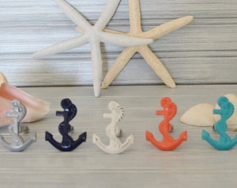 Anchor Drawer Knobs. Anchor Knob. Anchor Handle. Cabinet Knob. Dresser Knob. Anchor Decor. Beach Decor. Martime Decor. Nautical Decor