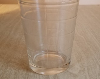 Vintage Clear Glass Measuring Beaker/Cup 8 Ounces