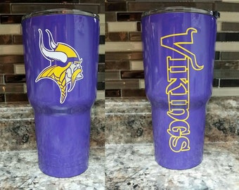 Vikings Powder Coated Stainless Steel Tumbler/fathers day gift/stainless steel tumbler/Xmas gift/Xmas present/RTIC tumbler/Viking cup/viking