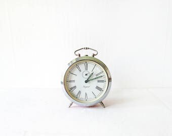 VINTAGE BAYARD French Alarm Clock-orange clock-Vintage french orange alarm clock-Home decor-Industrial-Office-Retro-Antique-France