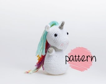 Unicorn Amigurumi, Crochet Pattern, Unicorn Patterns, Unicorn DIY, Crochet Toy Patterns, PDF Tutorial, Beginner Amigurumi Tutorial