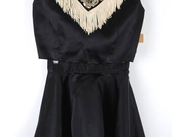 50s Cowgirl Western Costume - Vintage 1950s Fringe Western Skirt, Top, and Bloomers Set