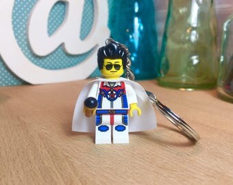 Elvis Presley Lego® Keychain Rock Music Custom Minifigure Keyring Gift