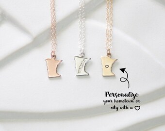 Minnesota State Necklace, Silver Minnesota Necklace Gold, State Heart Minnesota, Gold Minnesota, Sterling Silver Minnesota Charm, Bracelet