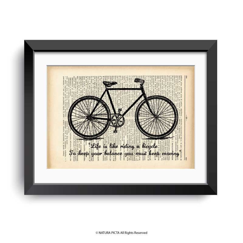Einstein bicycle quote dictionary print-bicycle print-bicycle