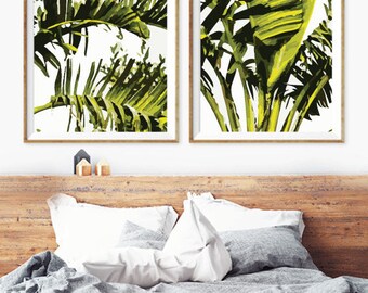 Wall Art Print, Tropical Print, Summer Leaf Poster, Etsy Trending, Banana Leaf Print, Banana Leaves Poster, Digital Palm Print, 2 for 9.99