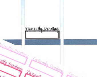 Currently Reading Stickers, Planner stickers, To Read Stickers, Book Stickers, Study Stickers, fits Erin Condren, MAMBI Reading Stickers