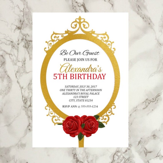 Be Our Guest Invitations 2