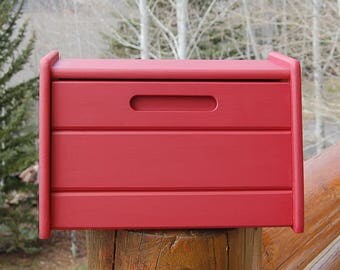 Red Breadbox Bread Box Craftsman Red