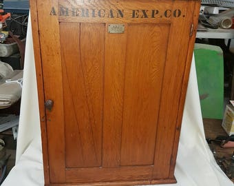 Antique Oak Railroad Ticket Cabinet Railroad Antique