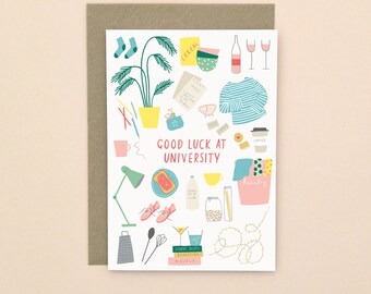 University Good Luck Card A6