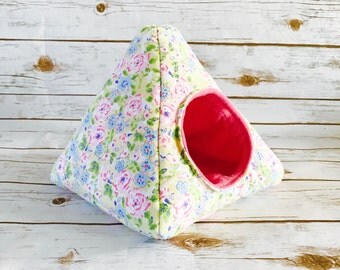 Hedgehog Bed | Guinea Pig Bed | Small Animal Bed | Hedgehog House | Guinea Pig House | Rat Bed | Tent Floral Custom Pick from 200 Fabrics