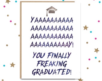 Graduation Card, Card for Graduate, Congratulations Card, Funny Grad Card, Card for Graduation, Congrats Grad, Funny Card for Graduate