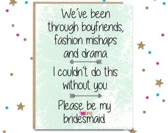 Mature Please be my F'n Bridesmaid, Please be my bridesmaid, Bridesmaid Card, Maid of Honor Card, Will You be my Bridesmaid, Card for Friend