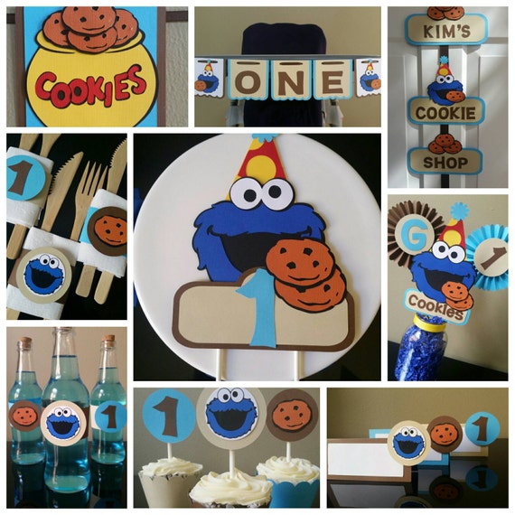 Cookie Monster Centerpiece Cookie Monster Table Decor Cookie