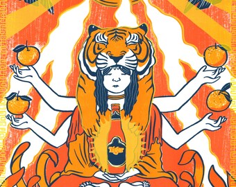 Tiger Beer Silkscreen Print