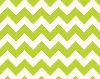 Riley Blake-Medium Chevron-GREEN-sold by the yard
