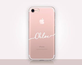 Transparent Personalised Phone Case -Transparent Case - Clear Case - Transparent iPhone 7 - Clear iPhone 7 Plus - Gel Case - iPhone SE
