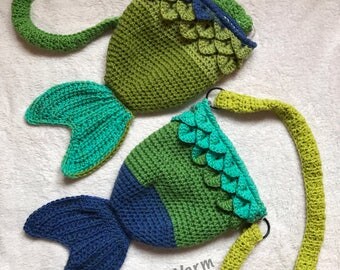 Mermaid Tail Bag/Purse * crochet PATTERN ONLY*