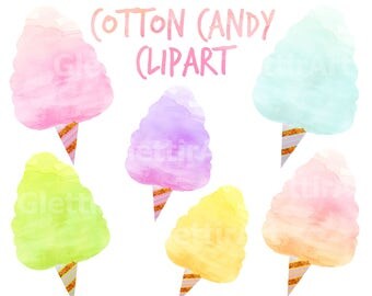 Cotton Candy Clipart, Sweets Clipart,Food Clipart, for personal and commercial use, scrapbooking, instant download, planner stickers