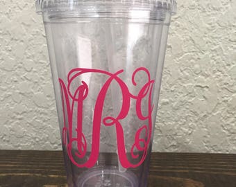 Monogram Tumbler Cup