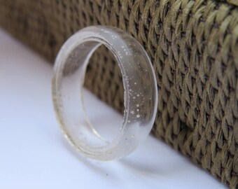 Beautiful Handmade Resin Clear Transparent Ring, Handcrafted ring, Translucent ring, Gothic style ring, Hyper allergenic, Durable resin,Gift