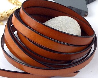 Flat leather cognac 0,4 * 1 meter
