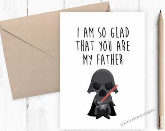 Star Wars Dad Birthday Card Star Wars Father's Day Card