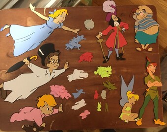 Set of 7 Peter Pan die cuts including 100 pieces of Peter Pan character table confetti