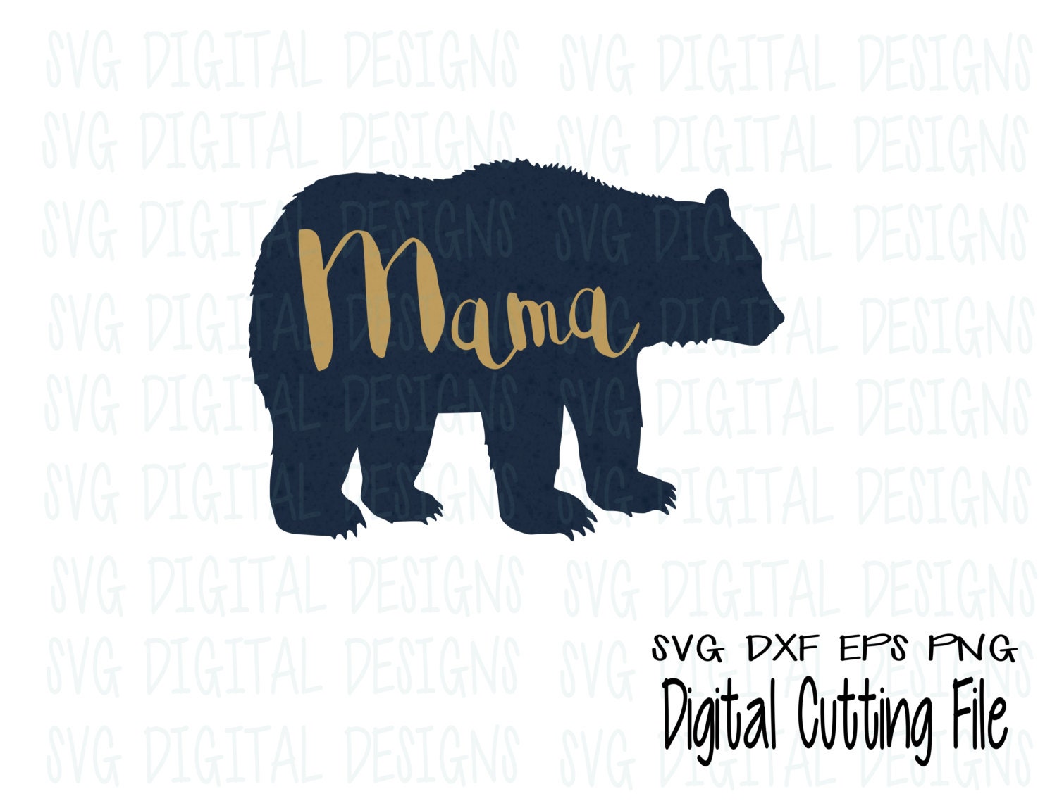 Download Mama Bear Svg Mama Bear clip art Cutting files for Silhouette