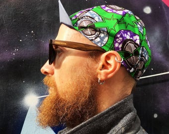 ANNIBALE CYCLING CAP - Wax print cotton cycling cap "Vostok"