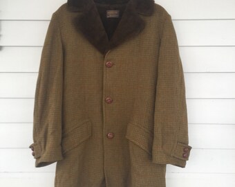 Vintage Sir Pendleton Single Breasted Wool Overcoat - Large