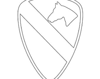 US Army 1st Cavalry Division Patch Vecor Files, dxf eps svg ai crv