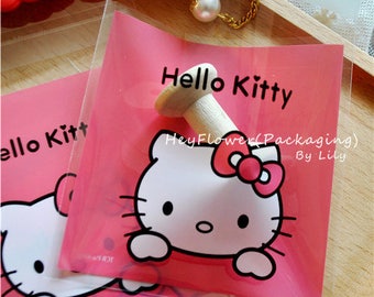 100pcs hello kitty cellophane plastic packaging /cookie gift biscuit candy bag /party wedding baby shower