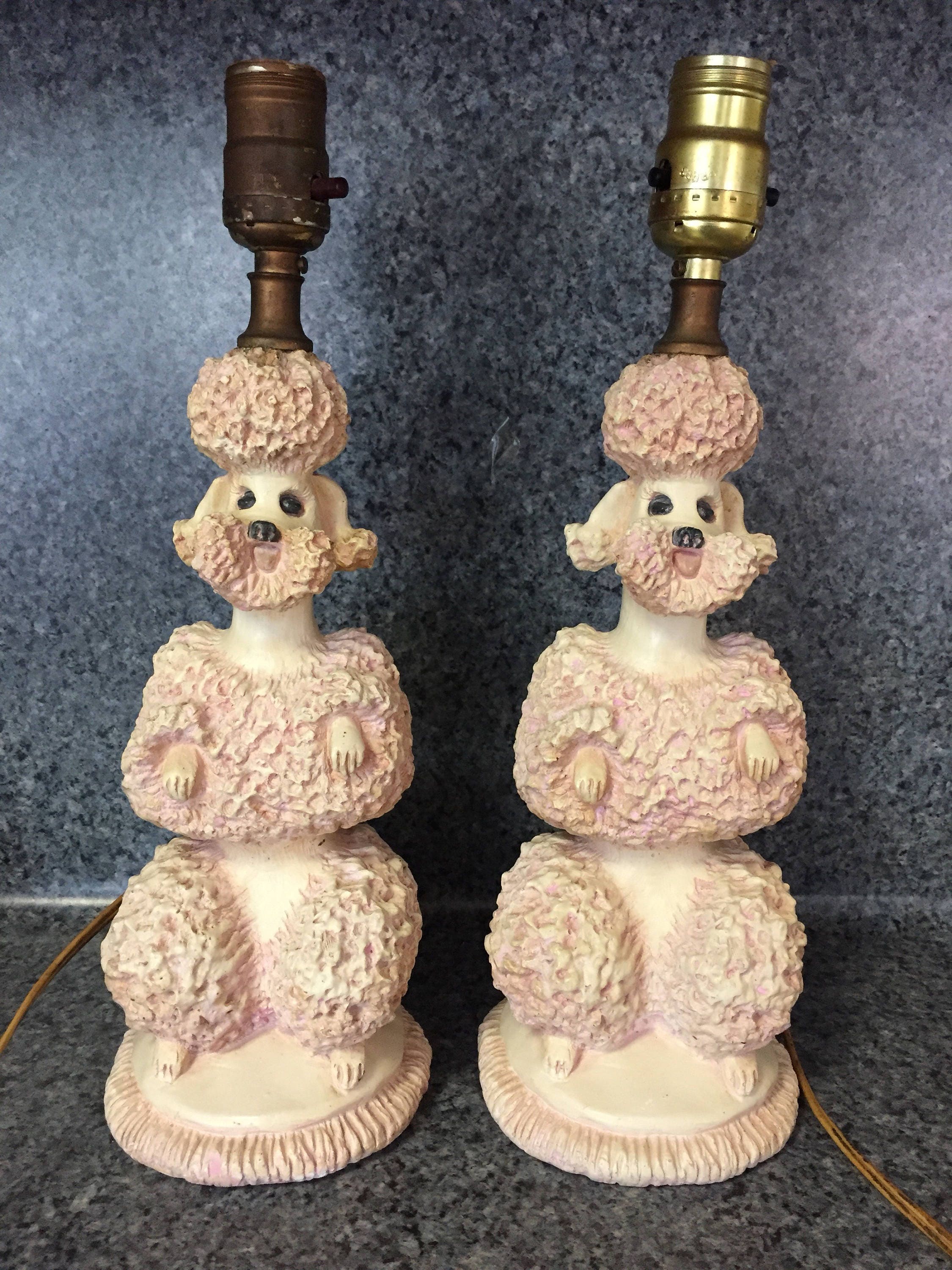 Iconic Phyllis Morris Pink Poodle Lamps MidCentury Lamp