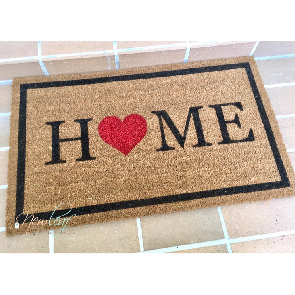 Home Doormat Heart Doormat Valentines Decor Housewarming